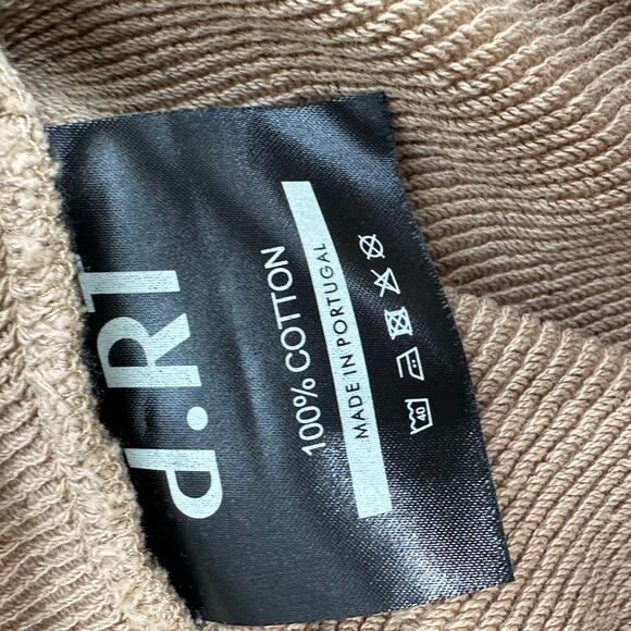 D.RT Abstract Face Beige Hoodie Streetwear Graphic Sweatshirt Size 3 - Picture 6 of 8